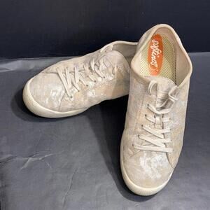 Softinos Quiet Luxury Designer Minimalist Beige Leather Portugal Sneakers Sz 41